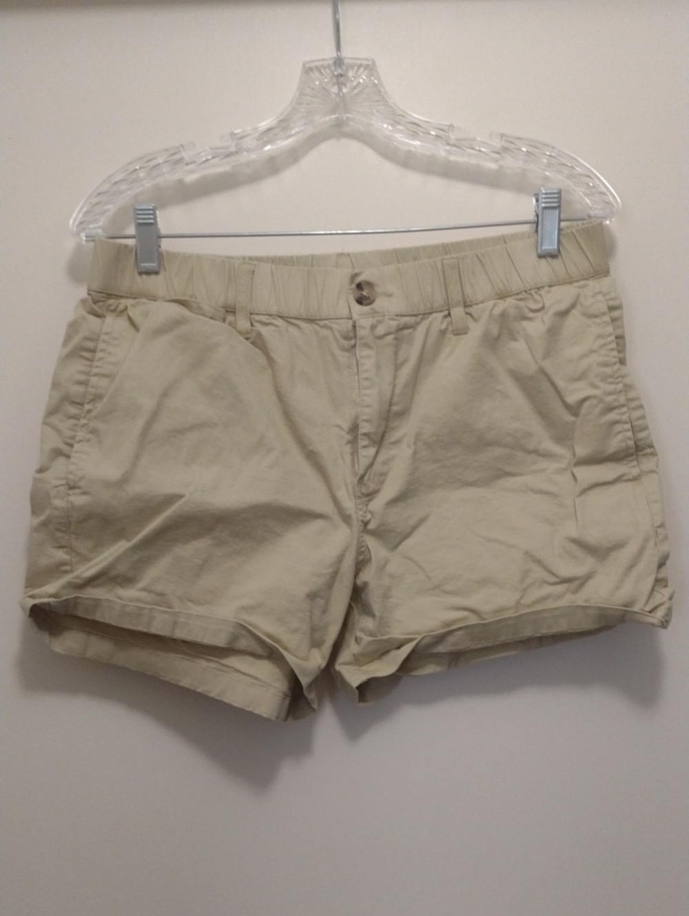 Maamgic Women's Beige Casual Cotton Shorts (J1331)